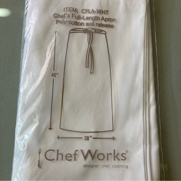 Chef Works | Chef's Full-Length Apron Poly-Cotton Soil Release | NWT - Picture 10 of 11